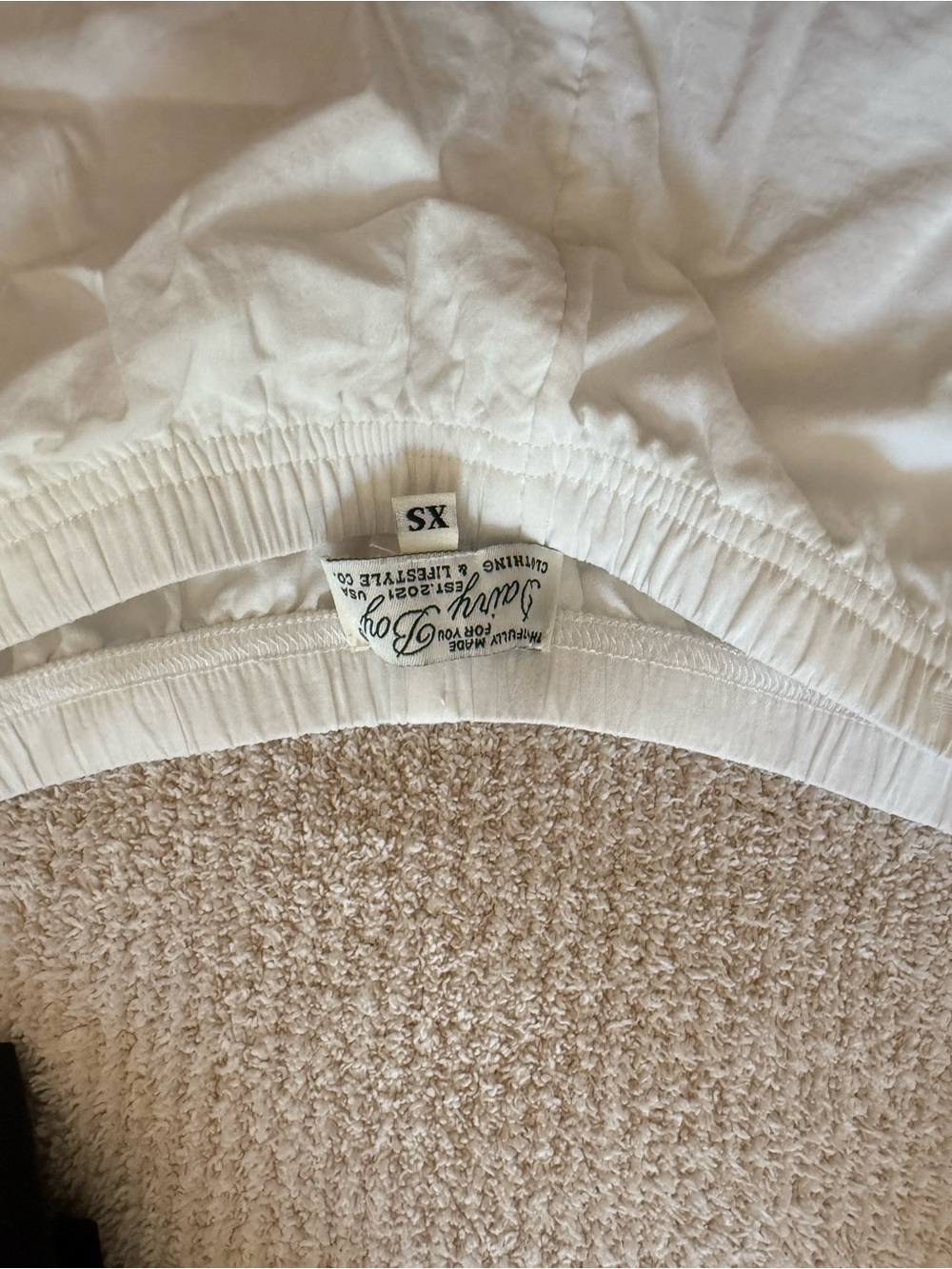 Women's White Cotton Eyelet Slip - Classic Undergarment - Picture 4 of 4